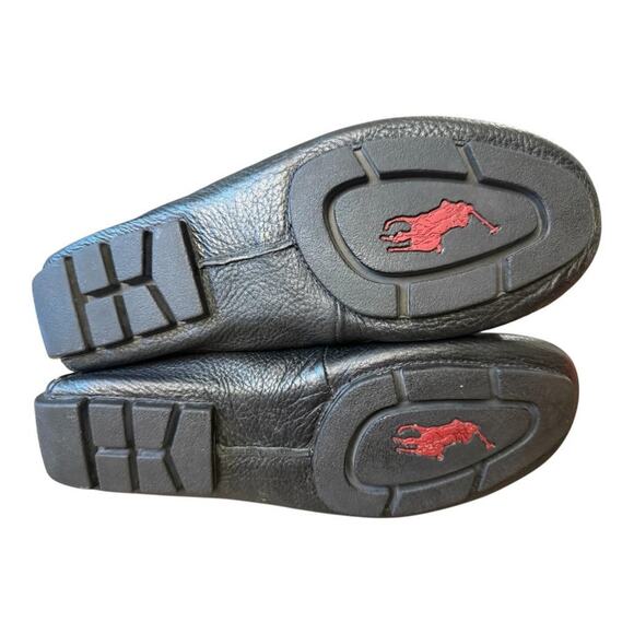 Polo Ralph Lauren Terence Driving Moc Loafer Black Leather Men size 10 D - Picture 7 of 7